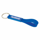 Dekota Silicon Loop Key Ring in blue with metal ring and silicone loop, ideal for promotions.