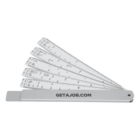 Multi-scale Utah Rulers, fanned out, labeled GETAJOB.COM on the handle.