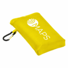 Yellow pouch with MAPS logo, black carabiner, fits Perila Promotional Picnic Mats.