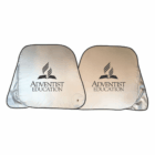 Promotional Foldable Car Sun Shades feature the Adventist Education logo—ideal for giveaways.