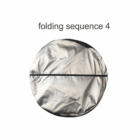 Silver circle labeled folding sequence 4 for Promotional Foldable Car Sun Shades.
