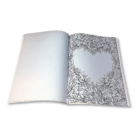 Relaxing Colour Book Adults and Kids with blank page and floral heart design.