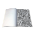 Relaxing Colour Book Adults and Kids with a blank page and an intricate floral design.