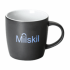 Brighton Matte Promotional Mug with Milskil logo, ideal for promotions.