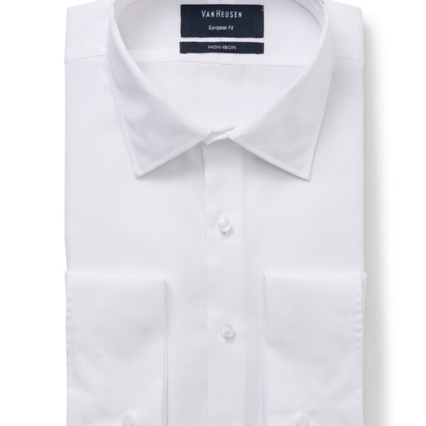 Van Heusen Mens Euro Fit Cotton Shirt White