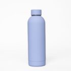 A plain light blue reusable water bottle against a white background.
