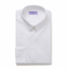 Van Heusen Womens Classic Fit Cotton Stretch Poplin Shirt with label on the collar.