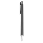 A black Saturn Event Branded Pen with clip and silver tip on a white background.