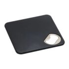Flat square bottle opener with a metal opening notch.