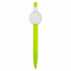 Event Branded Pen with badge button and large white clip, ideal for event branding.