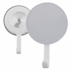 Two white suction wall hooks for Full Colour Logo Button Badge Hangers or displaying badges.