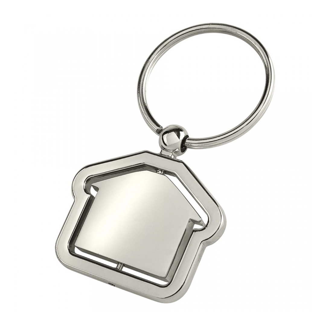 Promotional Real Estate Spinning House Keyrings—ideal for real estate giveaways and events.