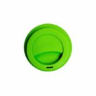 Green lid for 350ml Clear Promotional Tritan Carry Cups, small drinking slot, top view.