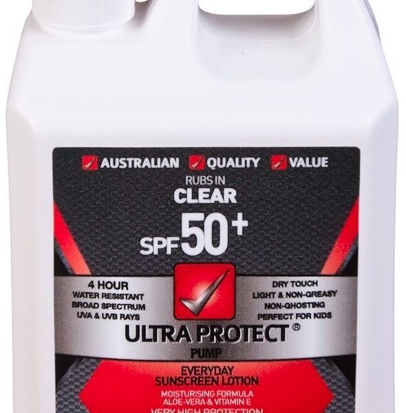 Large 1 Litre Pump Promotional Sunscreen SPF 50+
