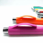 Bulk Branded European Style Pens with clips, displayed on a white surface.