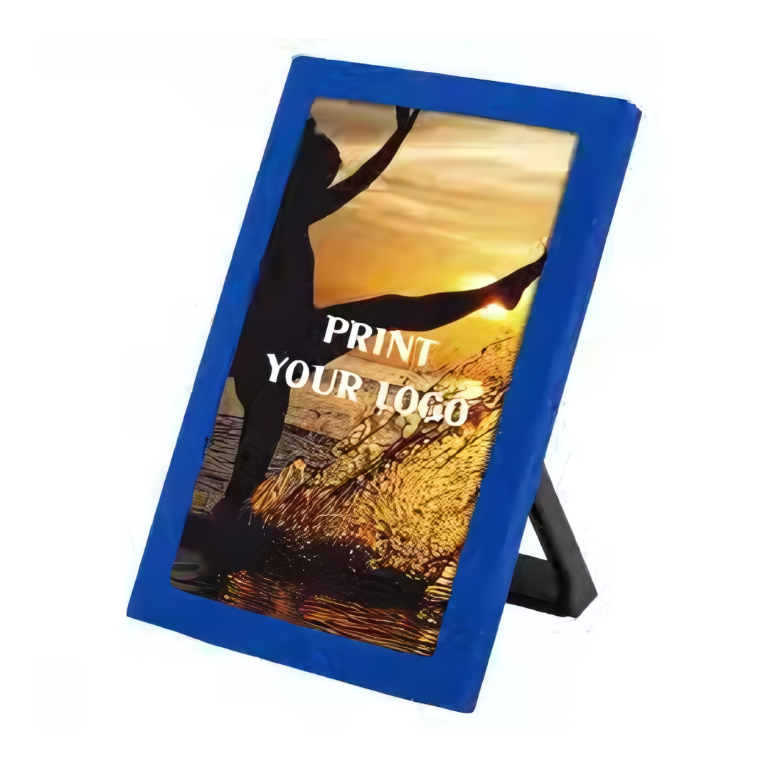 Picture It Customised Bluetooth Speaker—PRINT YOUR LOGO text and dancer silhouette at sunset.