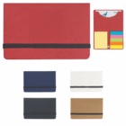 Business Card Case and Sticky Note Sets, one open to show sticky notes and card slots inside.