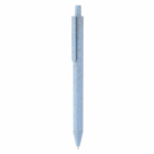 Event Branded Eco-Friendly Wheat Pens in light blue speckle with clip—great for events.