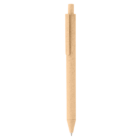 Event Branded Eco-Friendly Wheat Pen, brown with clip, displayed vertically.