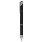 Madison Style Eco Pens Promotional, black and silver, standing vertically on white background.