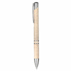 Madison Style Eco Pens Promotional in beige & silver with a metallic clip; perfect for promotions.
