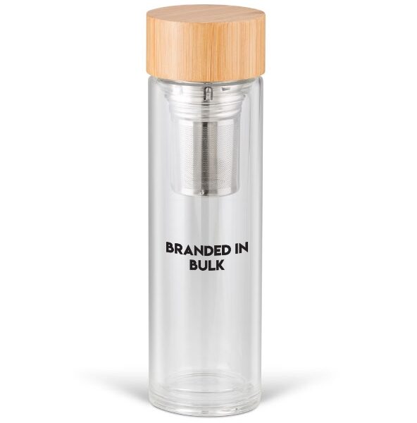 400ml Glass Tea Infuser Bottles Branded