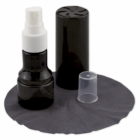 Compact black Customised Screen Cleaner Spray with two caps, ideal for your devices.