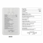 Logo Printed Hand Sanitiser Cards with logo and drug facts printed on the back.
