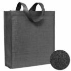 Luxury Pattern Non-Woven Tote Bag with short handles and close-up of its textured fabric.