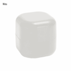 Glossy white cube with rounded edges—ideal for Personalised Lip Balm Cubes Vanilla.