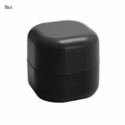 Personalised Lip Balm Cubes Vanilla: small black cube with lid for storing vanilla lip balm.