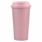 Pink Phoenix Reusable Eco Coffee Cup with lid, shown on a white background.