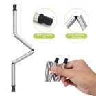 Portable Folding Eco Straws With Logo, shown folded and unfolded in a hand.