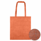 Promotional Pattern Non-Woven Bag in orange with long handles and textured material shown close-up.