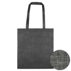 Promotional Pattern Non-Woven Bag with long handles and textured fabric close-up.