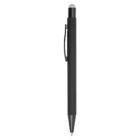 Promotional Rubberised Metal Stylus Pen with pocket clip, perfect for branding.