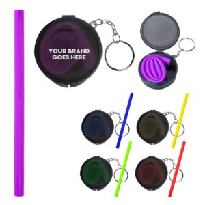 Reusable Straw With Keyring Case