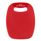 Mini Promotional Cutting Boards—includes red foam seat cushion with handle for picnics.