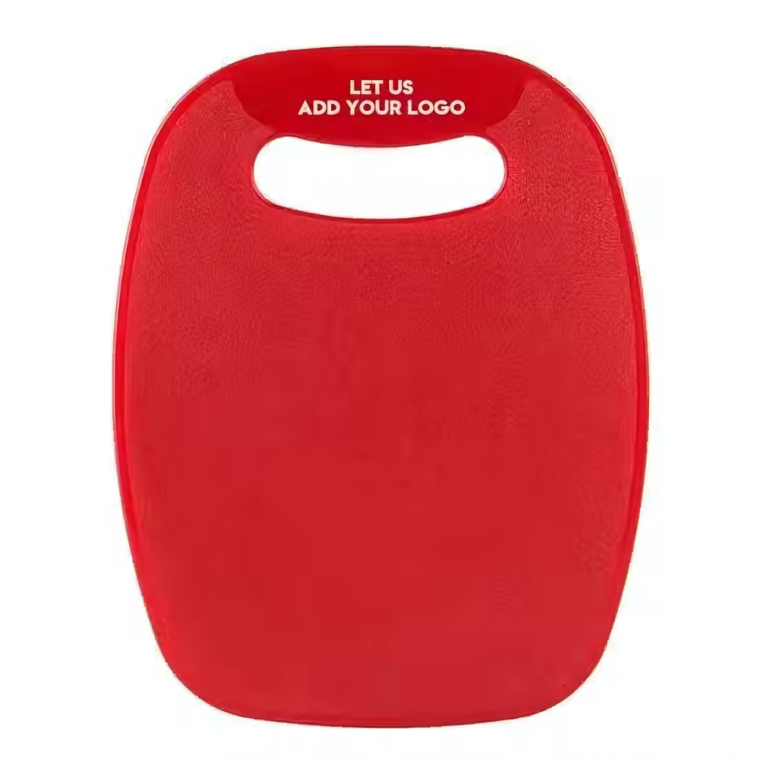 Mini Promotional Cutting Boards—includes red foam seat cushion with handle for picnics.