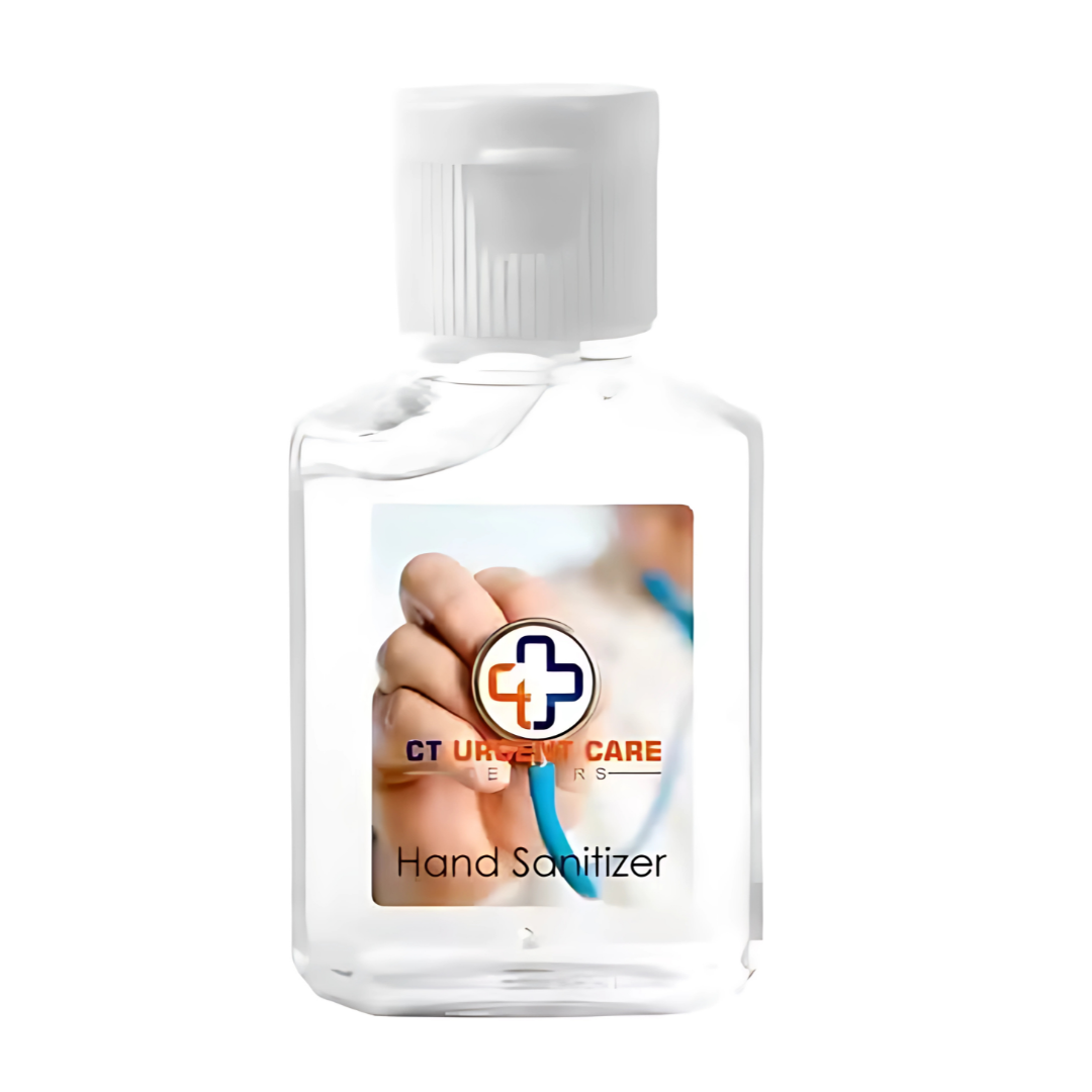 30ml Hand Sanitisers Bulk labeled CT Urgent Care Centers, Australian Made, clear.