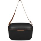 Black and brown bag with an adjustable shoulder strap and sleek design.