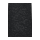Rustic Look A5 notebook with black leather cover on a white background.