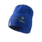Blue knit beanie with playin casino logo and a small LED light on the brim.