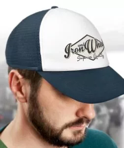 man-wearing-navy-blue-and-white-cap