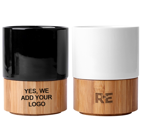 300ml Reusable Ceramic Bamboo Mugs