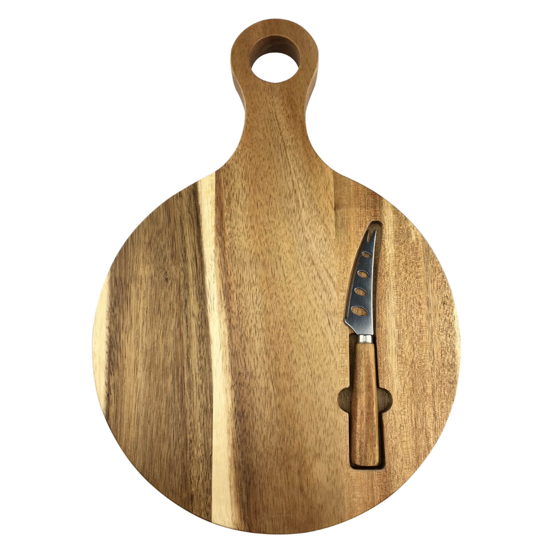 Belton cheese board, ideal for gifts, features a built-in knife and wooden design.