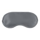 Gray silk sleep mask on a white background.
