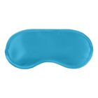 A turquoise satin sleep mask with a smooth texture, shown on a white background.