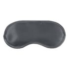 A plain black sleep mask with a smooth texture, shown against a white background.