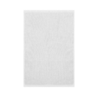 Custom logo on white rectangular sports towel, set against plain background.
